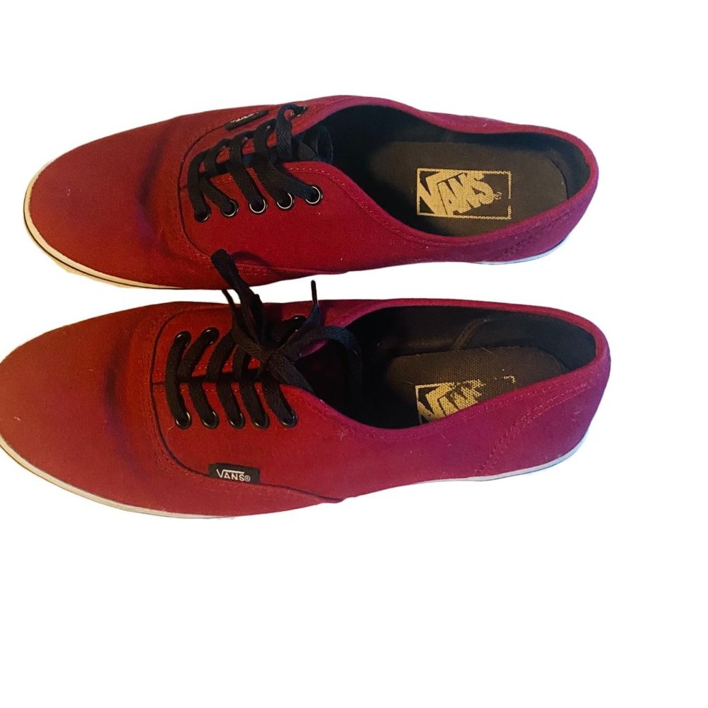 Vans burgundy in color men's size 8 woman's size 9.5 sneakers - Picture 2 of 8